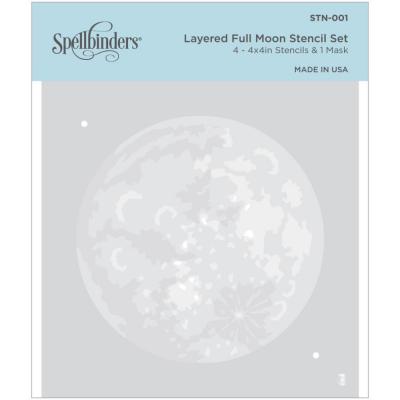Spellbinders Stencil - Layered Full Moon